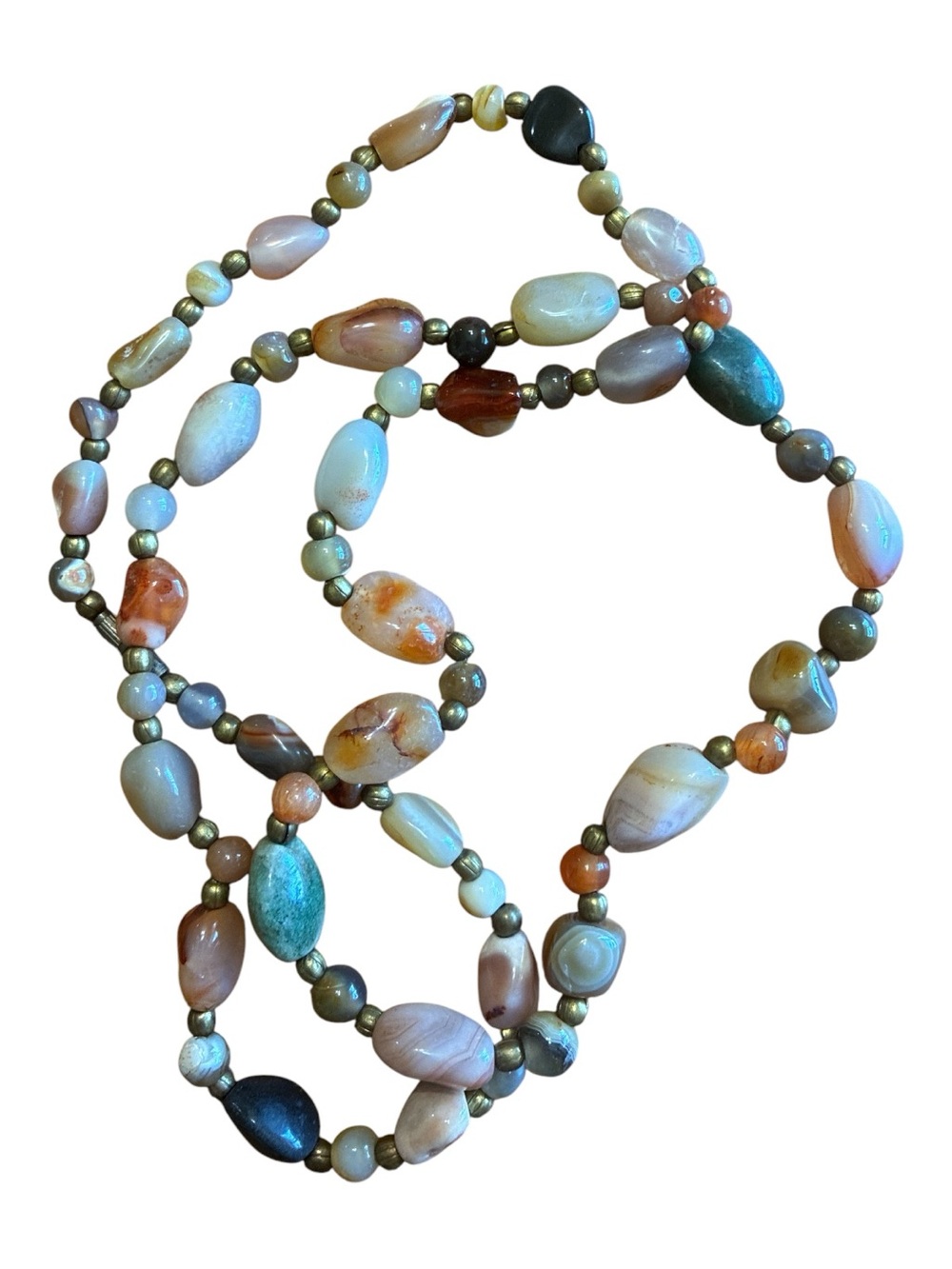 Multicolor Natural Stone Beaded Necklace